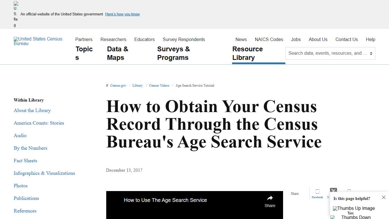 Age Search Service Tutorial